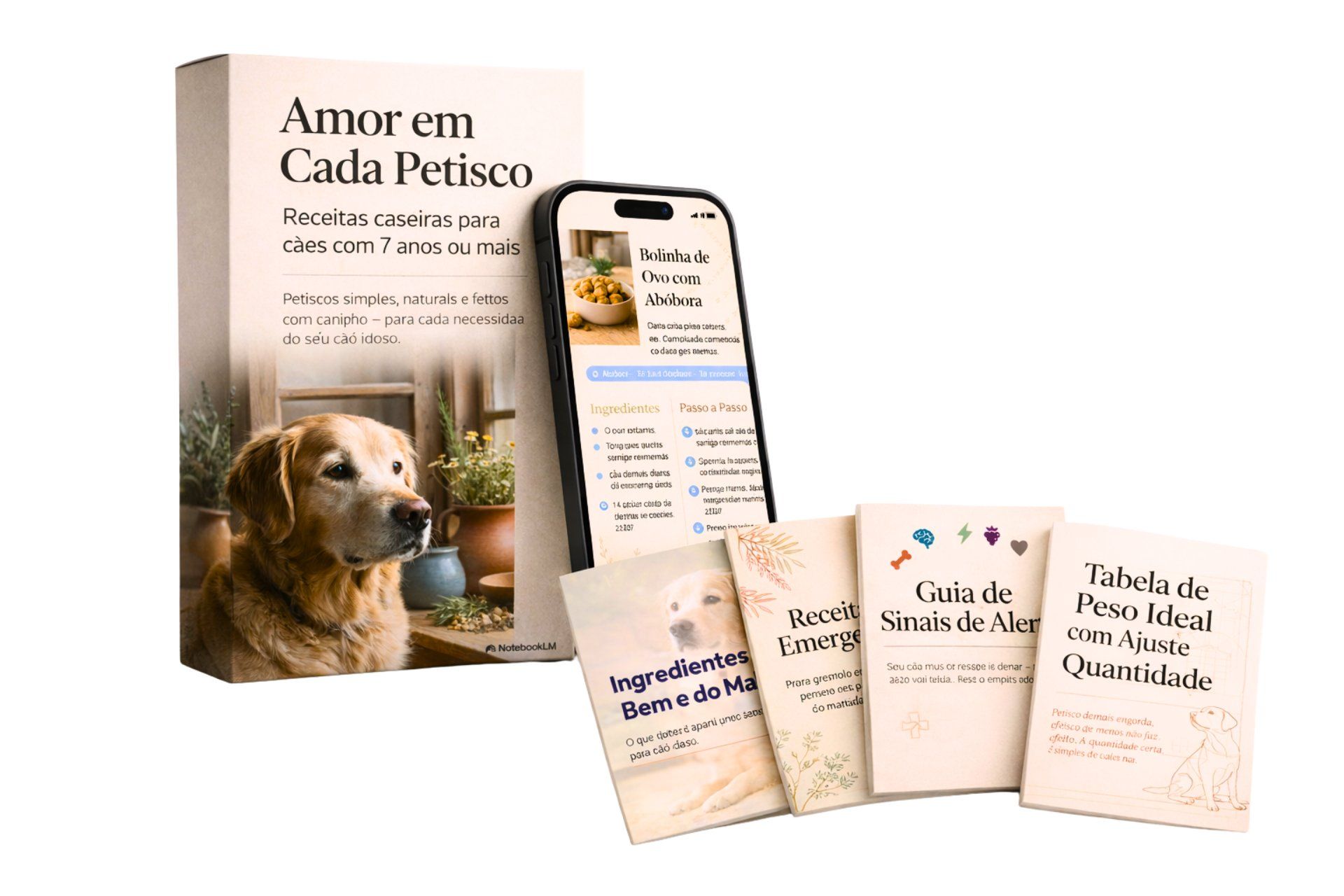 Mockup Amor em Cada Petisco com todos os bônus